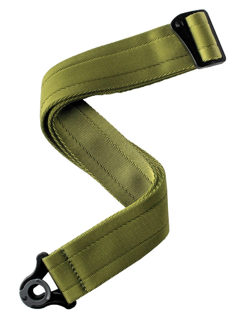 Auto Lock 2\'\' Nylon Guitar Strap - Moss Green