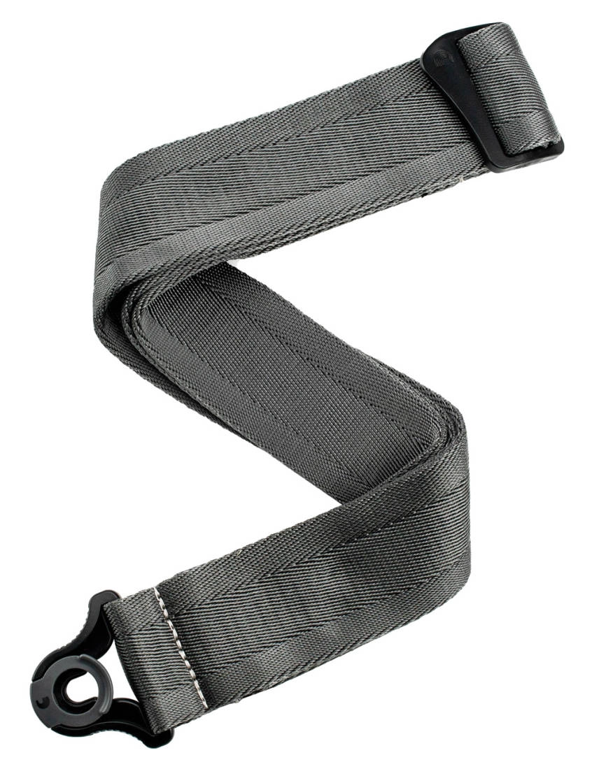 Auto Lock 2\'\' Nylon Guitar Strap - Metal Gray