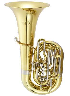 XO Professional Brass - 1680L CC 4-Piston + Rotary Valve Tuba w/17.4 Bell - Lacquer Finish