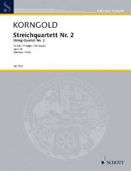 String Quartet No. 2, Op. 26 in Eb Major - Korngold - String Quartet - Parts Set