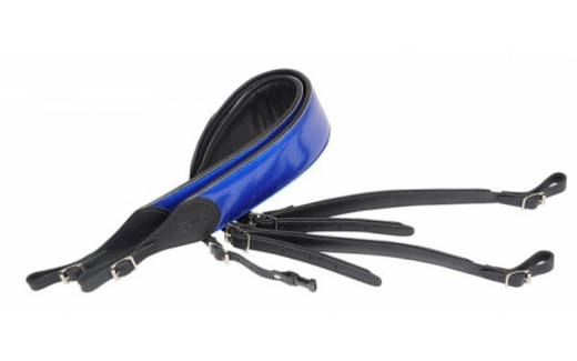 2.5\'\' Feather-Stretch Vinyl/Leather Accordion Straps - Blue