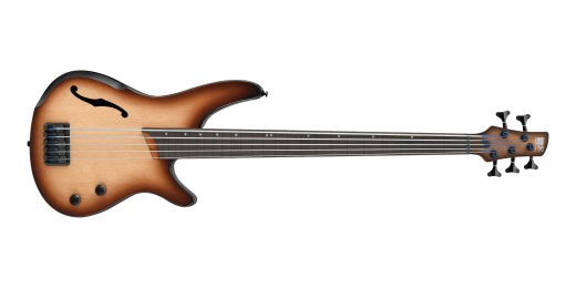 Ibanez - SRH505F Fretless Bass Guitar - Natural Brown Burst Flat
