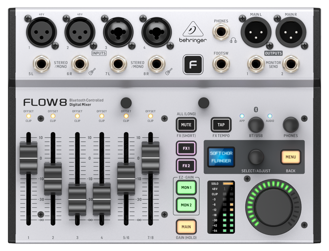 Flow 8 8-Input Digital Mixer with Bluetooth Audio Control