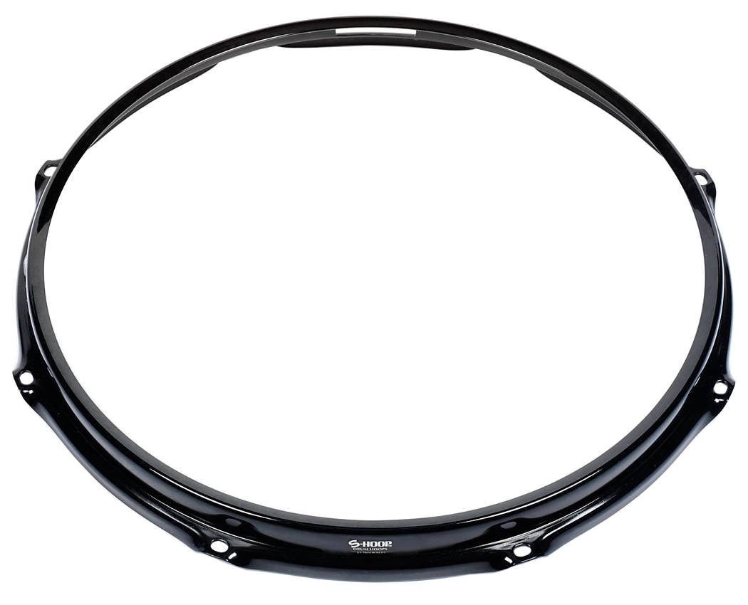 8-Lug S-Hoop Drum Hoop - Black Powder-Coated - 14\'\'