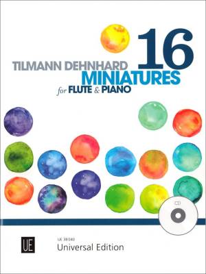 Universal Edition - 16 Miniatures - Dehnhard - Flute/Piano - Book/CD