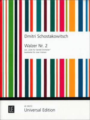 Universal Edition - Waltz (from Suite for Variety Orchestra/Jazz Suite No. 2) - Schostakowitsch/Brooker - 2 Violins - Book