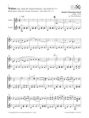 Waltz (from \'\'Suite for Variety Orchestra/Jazz Suite No. 2\'\') - Schostakowitsch/Brooker - 2 Violins - Book