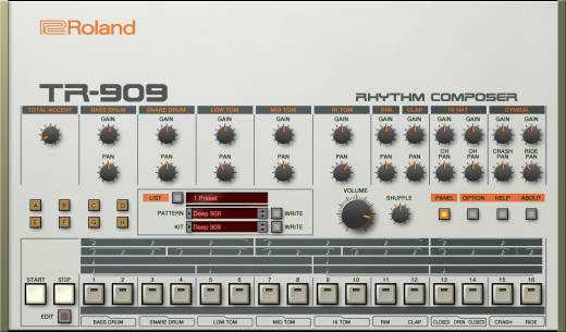 Roland Cloud TR-909 Software Rhythm Composer -  Download