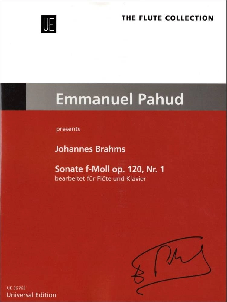 Sonate in F Minor Op. 120, No. 1 - Brahms/Pahud - Flute/Piano - Book