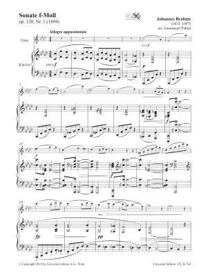 Sonate in F Minor Op. 120, No. 1 - Brahms/Pahud - Flute/Piano - Book
