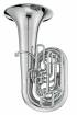 XO Professional Brass - 1680SS CC 4-Piston + Rotary Valve Tuba w/17.4 Bell - Silver Plated