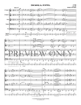 Come Swing, All Ye Faithful - Wade/Meeboer - Brass Quintet/Drum Set