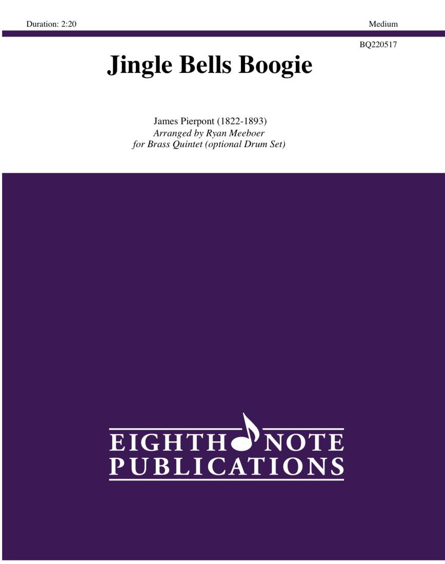 Jingle Bells Boogie - Pierpont/Meeboer - Brass Quintet/Drum Set