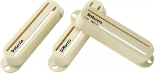 DiMarzio - Fast Rack Rail Style Pickup Cover Set - Aged White