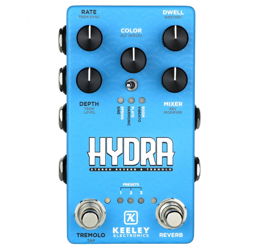 Hydra Stereo Reverb & Tremolo Pedal