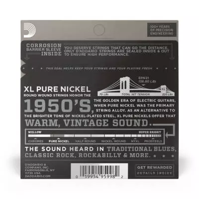 EPN21 - D\'addario Pure Nickel Elec. Jazz-light 12-51