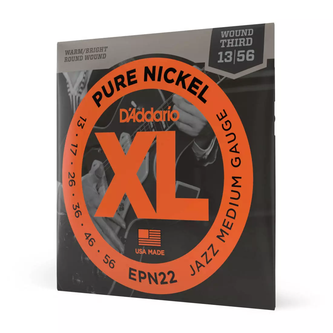 EPN22 - D\'addario Set Elec Gtr Pure Nickel Jazz Med