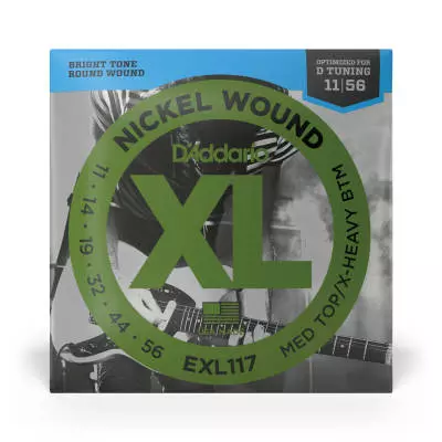 EXL117 - D\'addario Xl Elec Medium/heavy Bottom 11-56