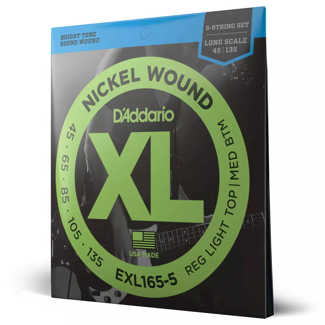 EXL165-5 - D\'addario Bass Xl Nckl Long Scale 5-stg 45-13