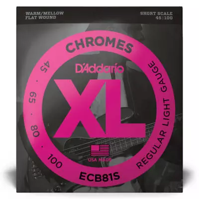 ECB81S - Chromes Flat Wound SHORT SCALE 45-100