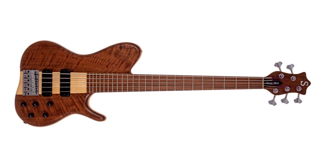 5-String Single Cut Bass Guitar - Walnut