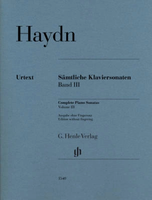 G. Henle Verlag - Complete Piano Sonatas Volume III (Without Fingering) - Haydn/Feder - Piano - Book