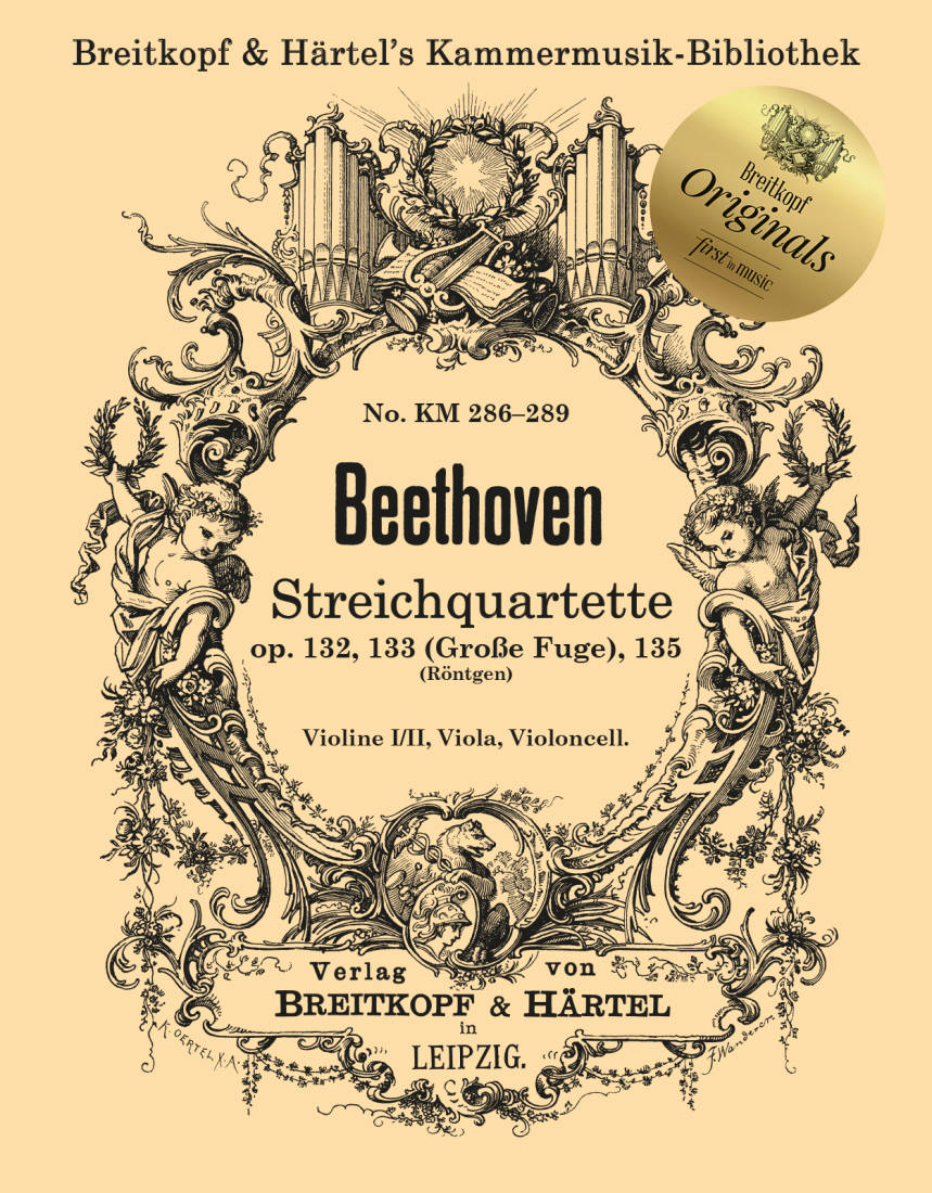 String Quartet Opp. 132, 133 (Grand Fugue), 135 - Beethoven/Rontgen - Parts Set