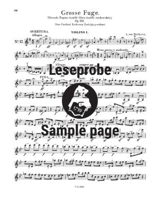 String Quartet Opp. 132, 133 (Grand Fugue), 135 - Beethoven/Rontgen - Parts Set