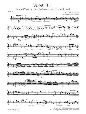 String Sextet No. 1 in E flat major Op. 41 - Franck/Pfefferkorn - String Sextet - Parts Set