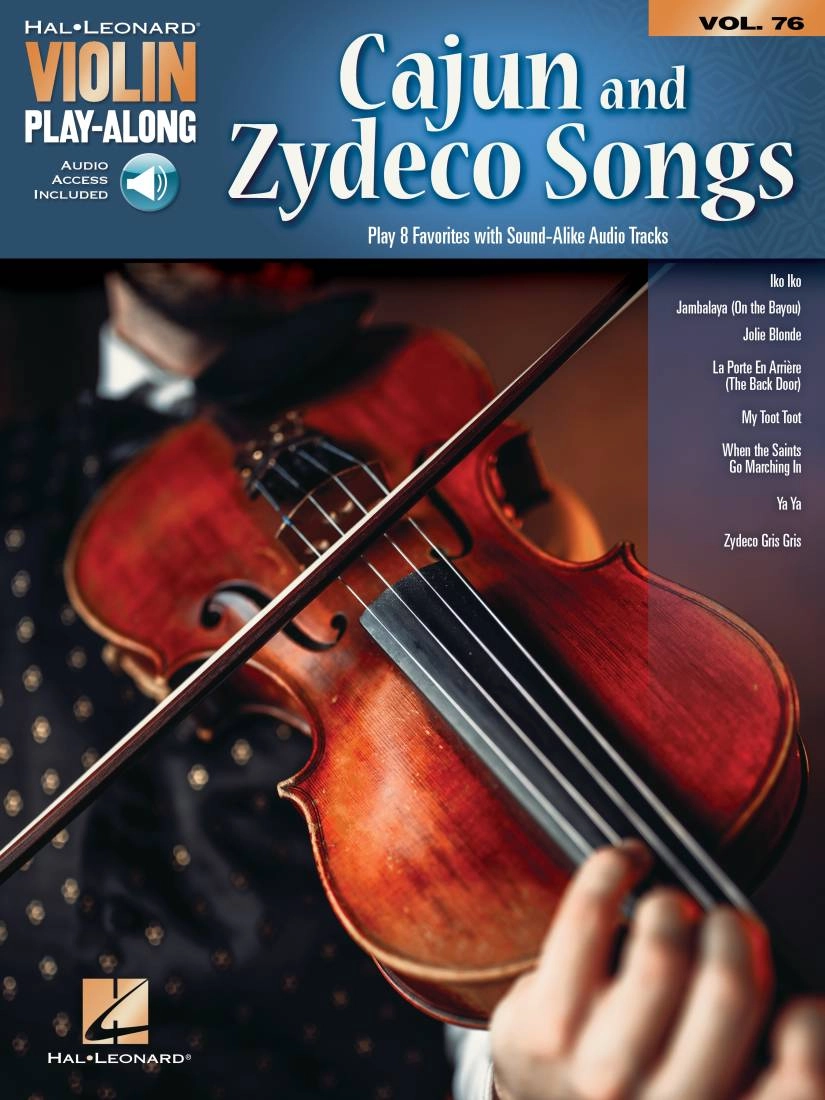 Cajun & Zydeco Songs: Violin Play-Along Volume 76 - Book/Audio Online