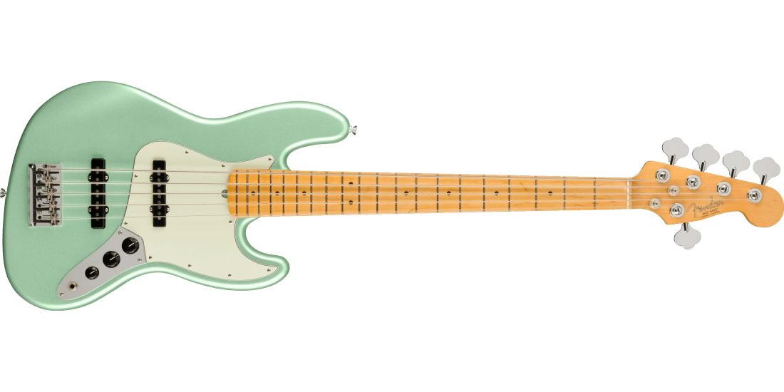 American Professional II Jazz Bass V, Maple Fingerboard - Mystic Surf Green