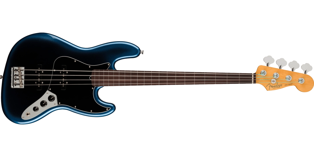 American Professional II Jazz Bass Fretless, Rosewood Fingerboard - Dark Night