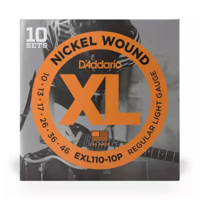 EXL110-10P Nickel Wound Electric Guitar String Sets 10-Pack - Regular Light 10-46