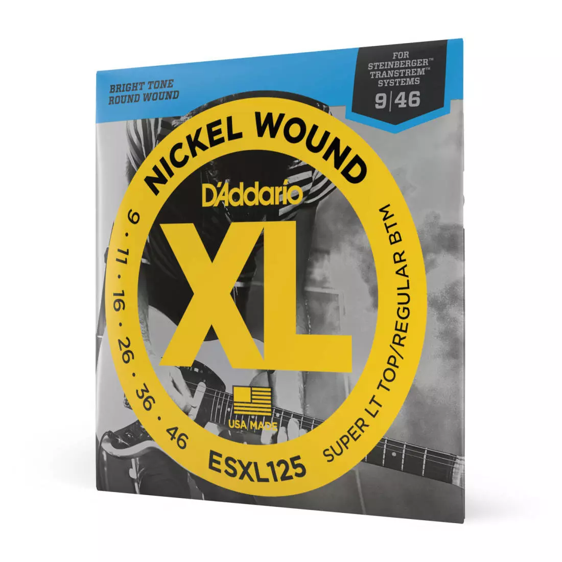 ESXL125 - D\'addario Steinberg Super LT Top/Reg Bottom - Double-ball-end