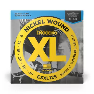 ESXL125 - D\'addario Steinberg Super LT Top/Reg Bottom - Double-ball-end