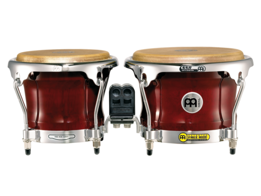 Free Ride Series Wood Bongos - 7 & 8.5 Inches - Cherry Red
