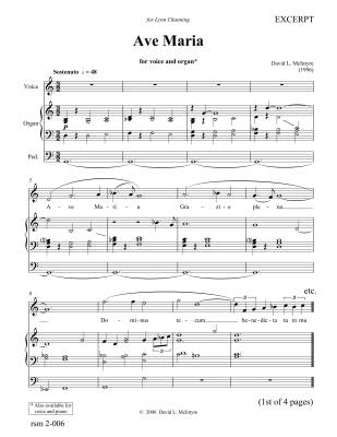 Ave Maria - McIntyre - Voice/Organ - Sheet Music