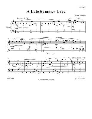 A Late Summer Love - McIntyre - Piano - Sheet Music