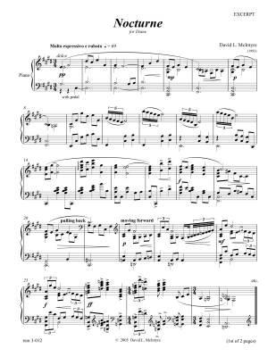 Nocturne (for Diane) - McIntyre - Piano - Sheet Music