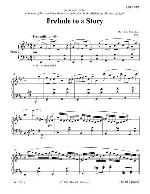 Prelude to a Story - McIntyre - Piano - Sheet Music