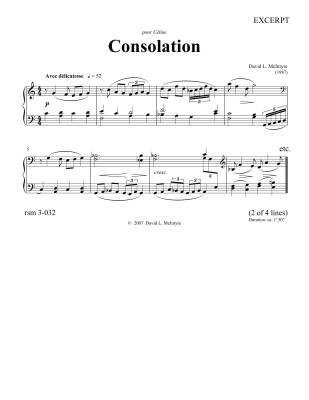 Consolation (pour Celine) - McIntyre - Piano - Sheet Music