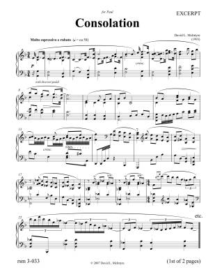 Consolation (for Paul) - McIntyre - Piano - Sheet Music