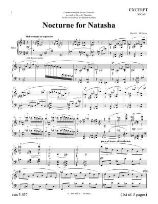 Nocturne (for Natasha) - McIntyre - Piano - Sheet Music