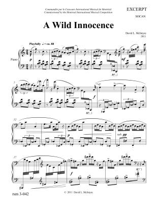 A Wild Innocence - McIntyre - Piano - Sheet Music