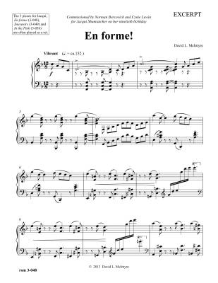 En forme - McIntyre - Piano - Sheet Music