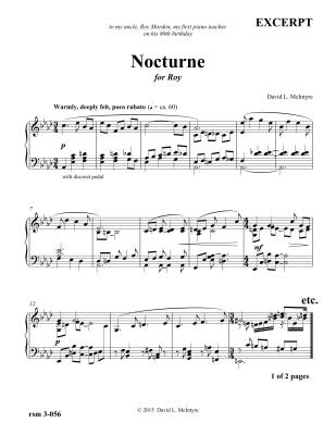 Nocturne (for Roy) - McIntyre - Piano - Sheet Music