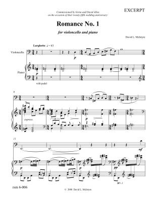 Romance No. 1 - McIntyre - Cello/Piano - Sheet Music