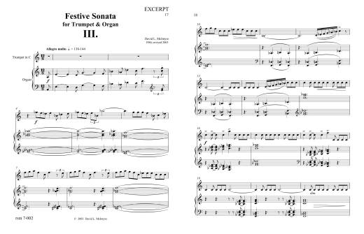 Festive Sonata - McIntyre - Trumpet/Organ - Book