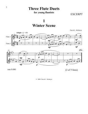 Three Flute Duets for young flautists - McIntyre - Flute Duet - Book