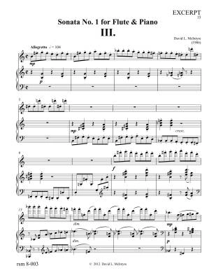 Sonata No.1 - McIntyre - Flute/Piano - Sheet Music